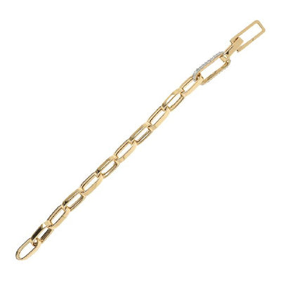 Bronzallure CZ large link bracelet