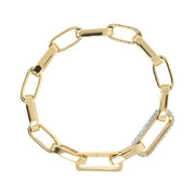 Bronzallure CZ large link bracelet