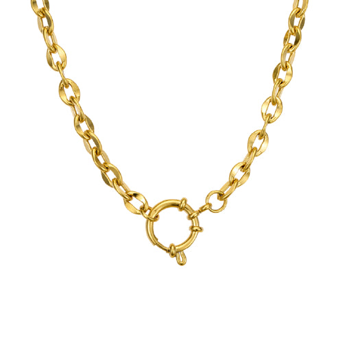 Hammered Link 45cm Necklace