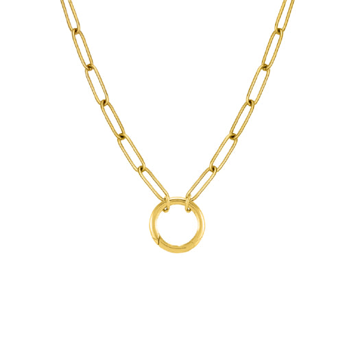 Paperclip Link Charm Necklace