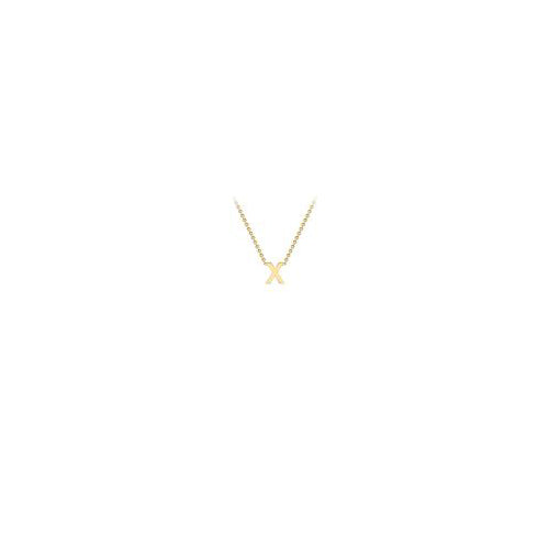 9ct gold inital necklace