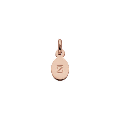 Z Initial Charm 18K Rose Gold Vermeil