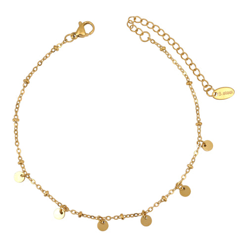 Steel Flat Disc Anklet