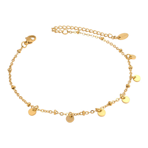Steel Flat Disc Anklet