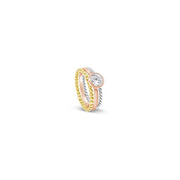 Sterling silver 3 tone stacker ring