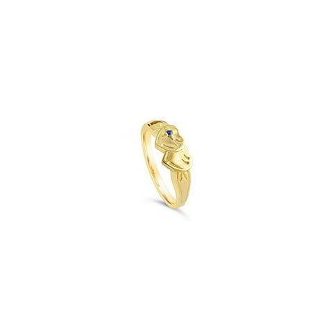 Sterling silver gold plated signet ring