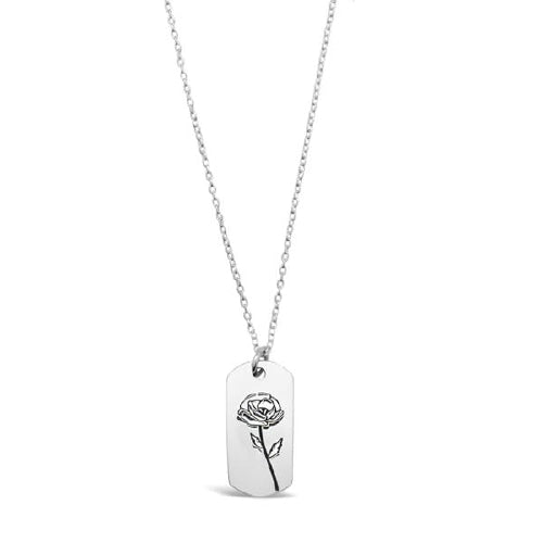 Sterling silver August necklace