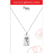 Sterling silver August necklace