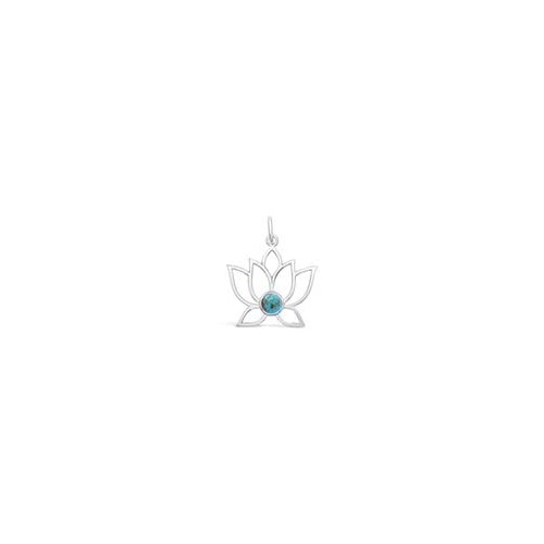 Turquoise Lotus Pendant