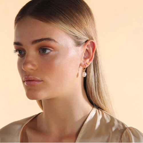 Baroque Pearl Basic Hoops