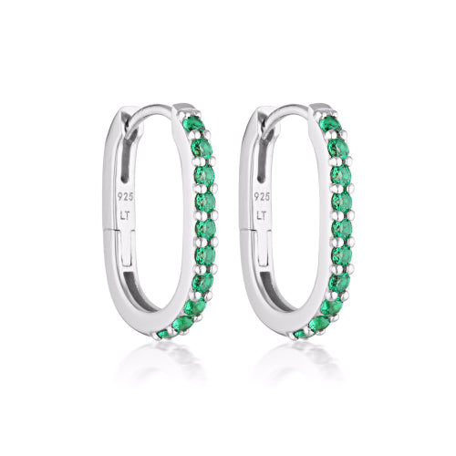 Oval huggie earrings