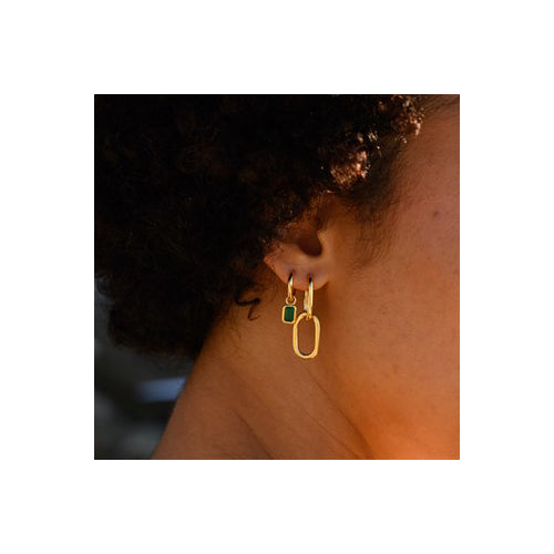 Huggie linked hoops