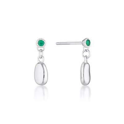 Alga green onyx earrings