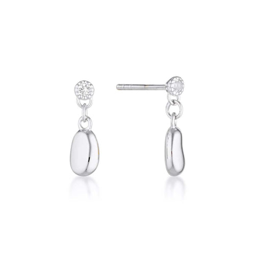 Alga white topaz earrings
