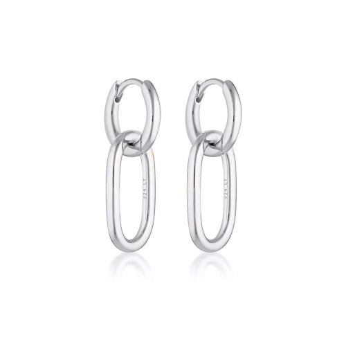 Huggie linked hoops
