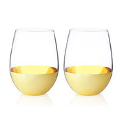 Gold dipped wine tumblers