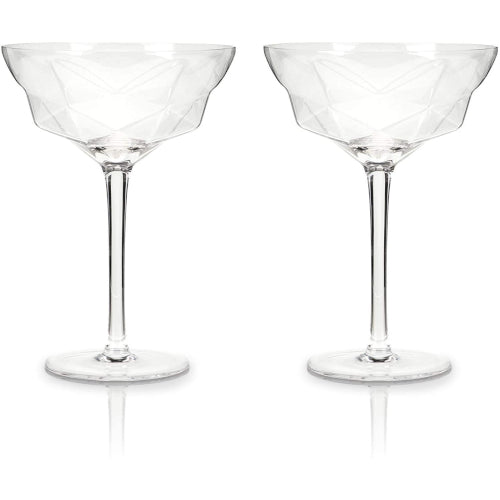 Viski faceted martini glasses