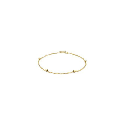 9ct solid twist ball chain