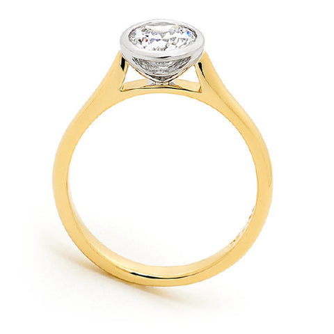 9ct gold cubic zirconia dress ring