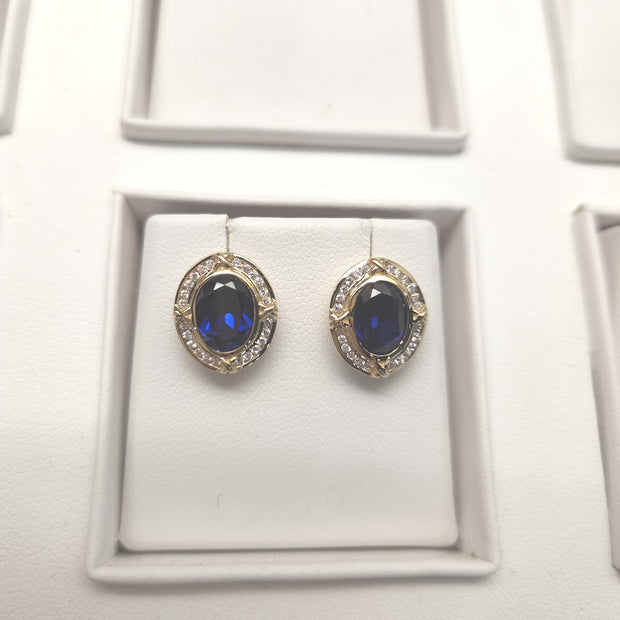 9ct Created Sapphire earrings