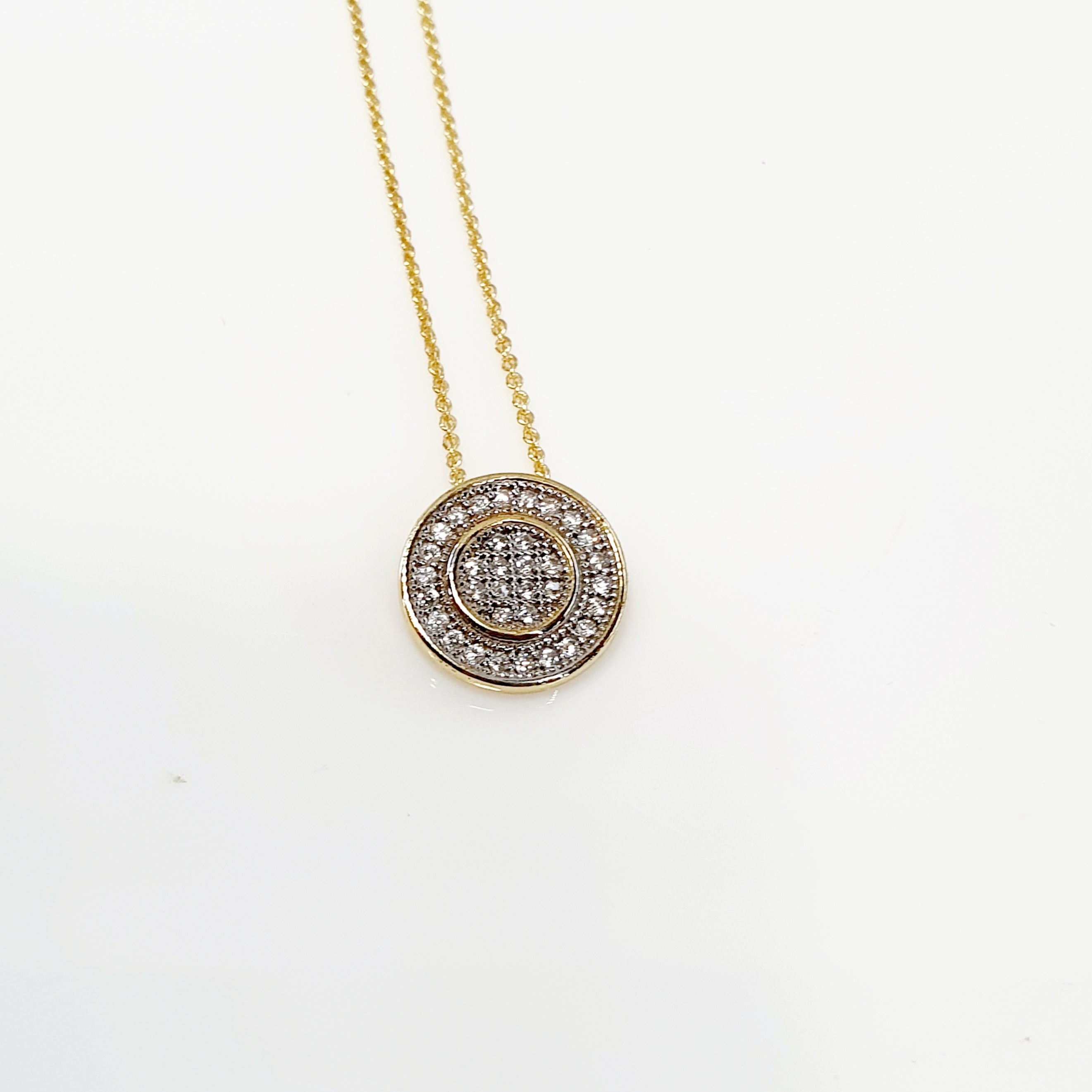 Sterling silver gold plated CZ pendant