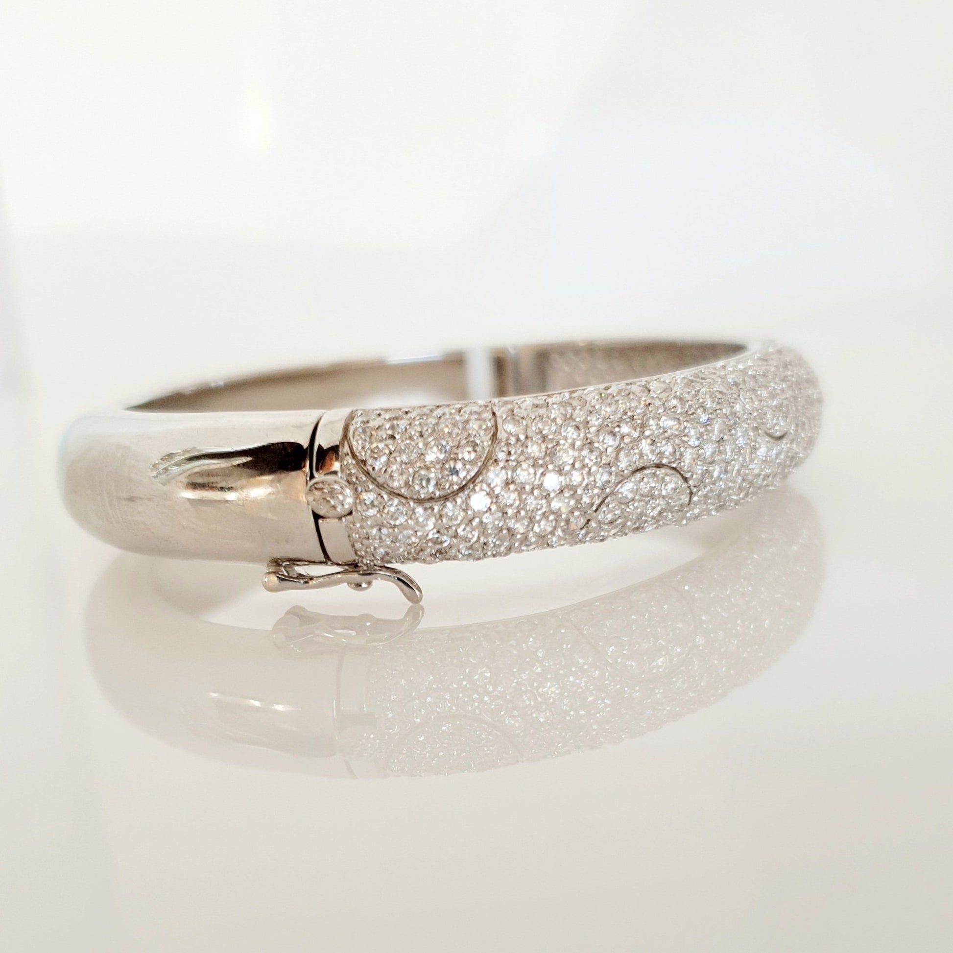Sterling silver CZ bangle