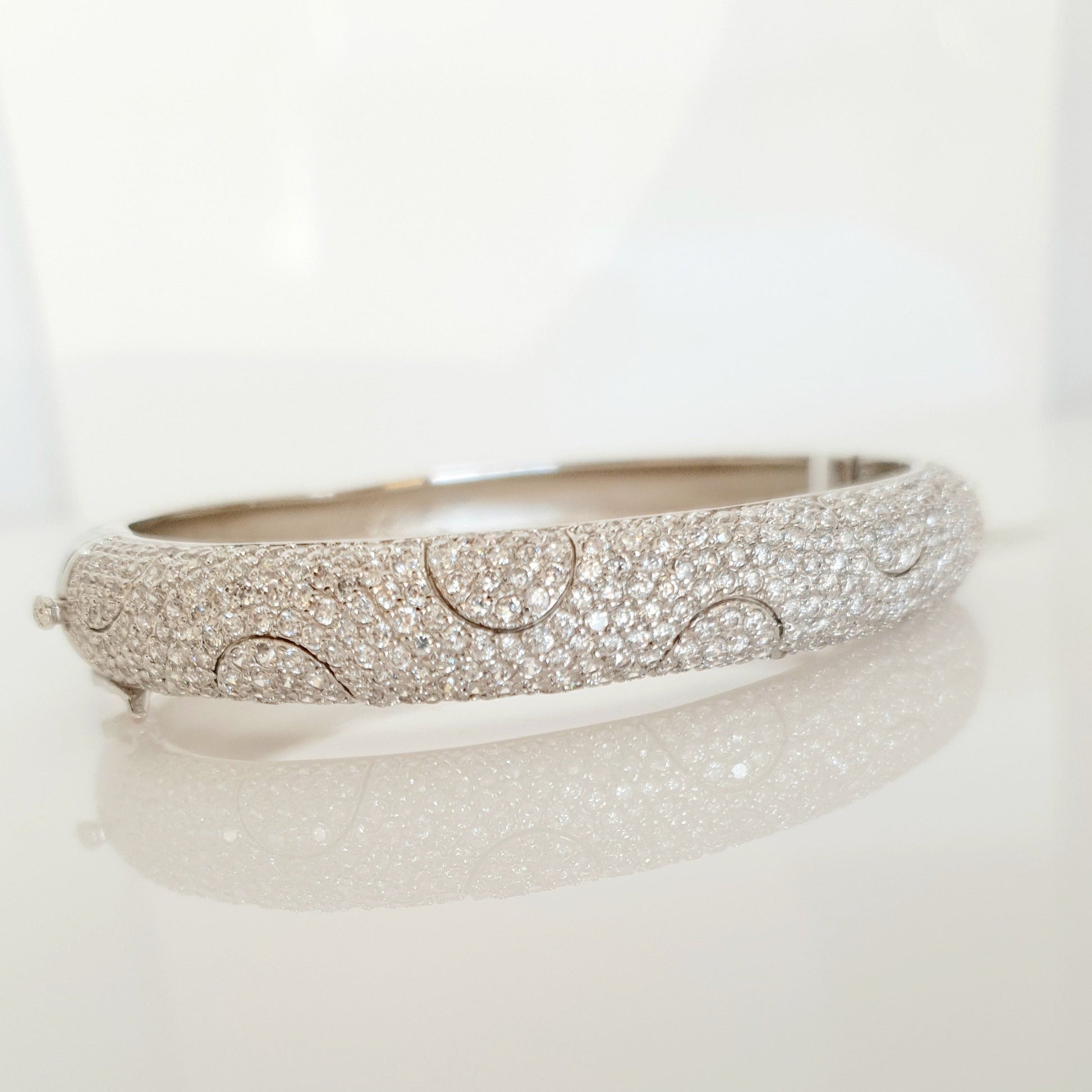 Sterling silver CZ bangle