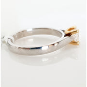 18ct white & Rose gold Diamond ring