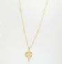 Sterling silver gold plated CZ necklace