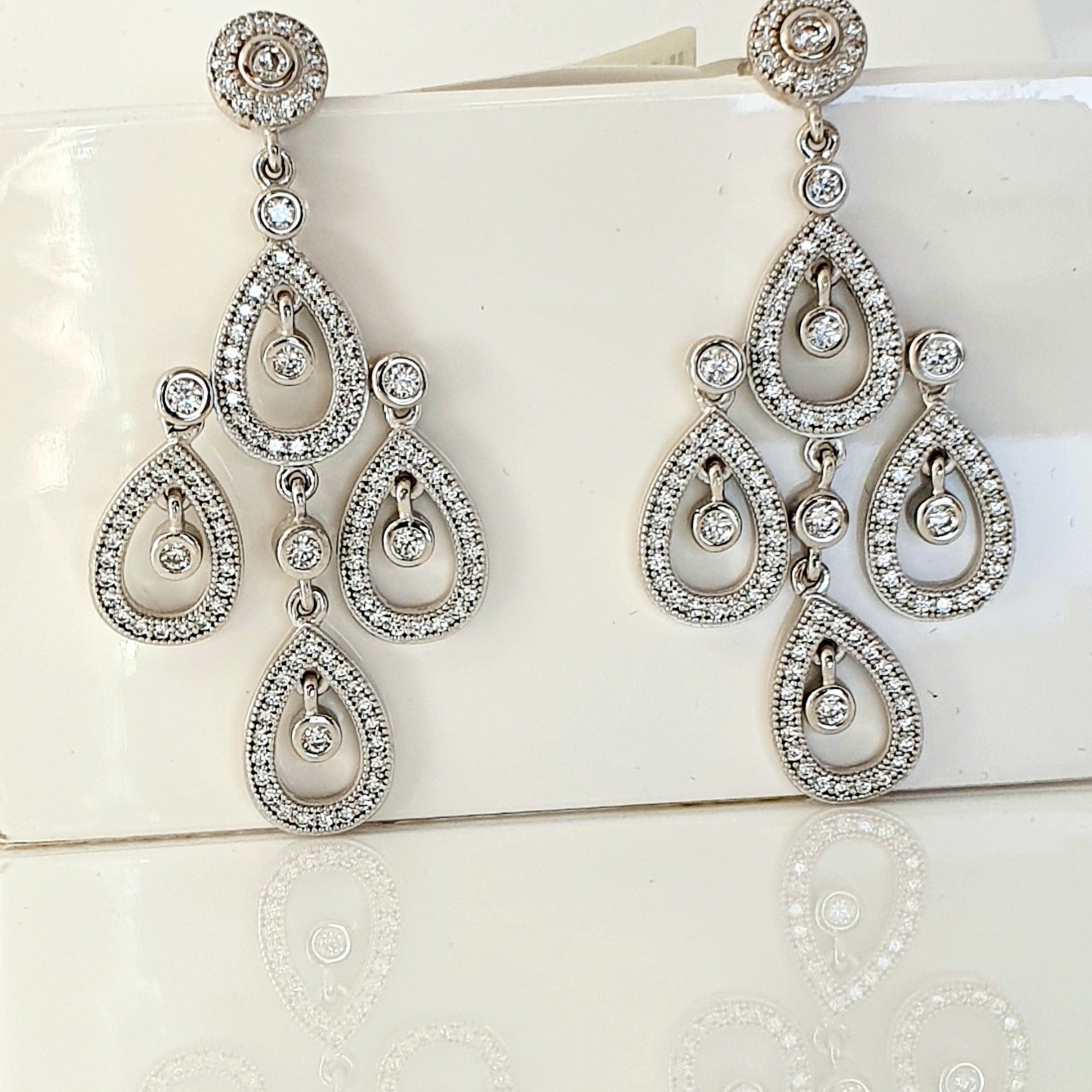 Sterling silver CZ earrings