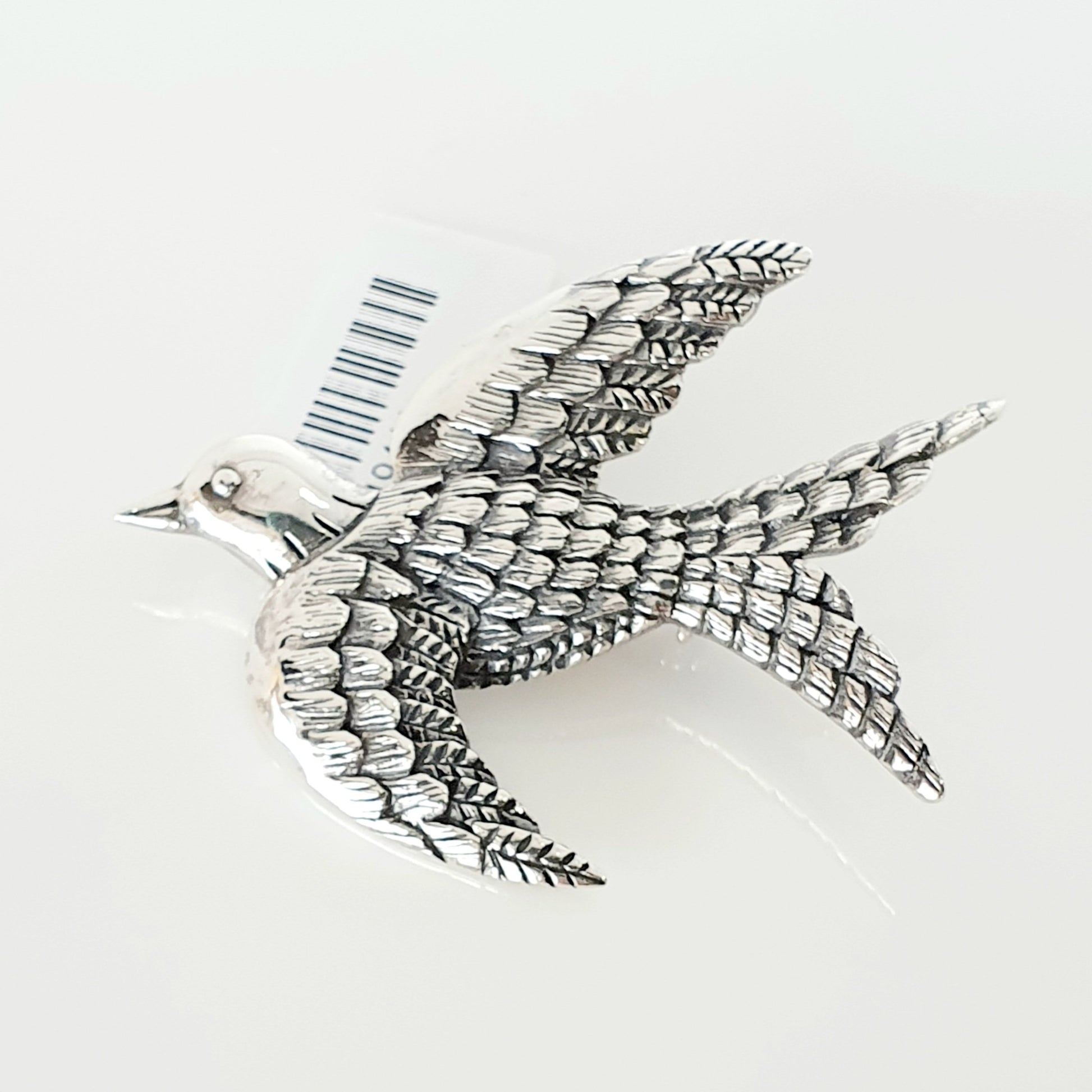 Sterling silver bird brooch
