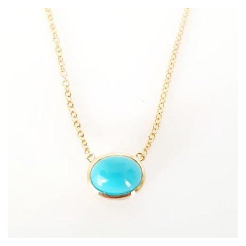 9ct yellow gold Turquoise necklace