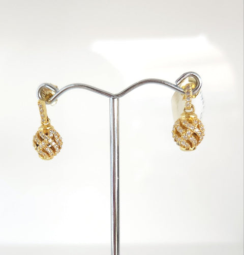 Gold plated ball earrings