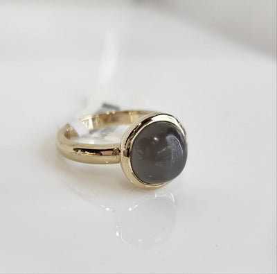 gold plated Grey Moonstone ring