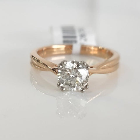 18ct rose gold 1ct diamond ring