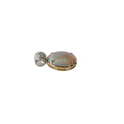 9ct Andamooka Opal & Diamond pendant