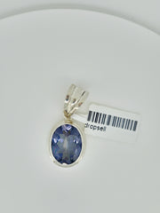 Sterling silver blue quartz pendant
