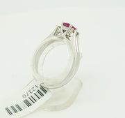 9ct white gold Ruby & Diamond ring