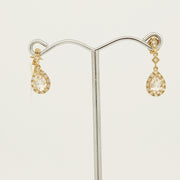 9ct Morganite & Diamond earrings