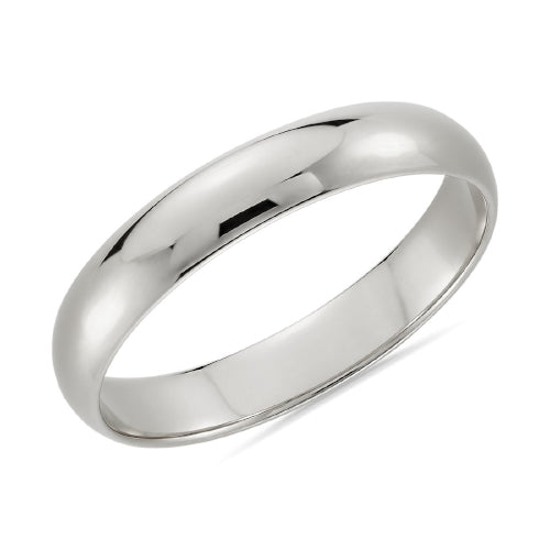 Sterling silver 4mm plain ring