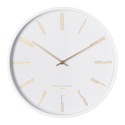 Maya 30cm white wall clock