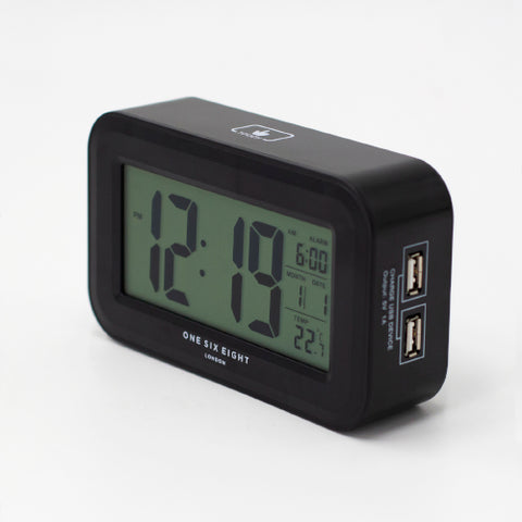 Rielly Digital Alarm Clock Black