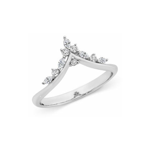 18ct Diamond V-shaped Anniversary ring.