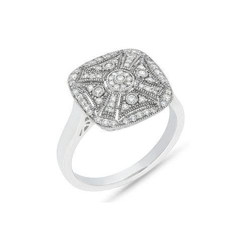 9ct Diamond vintage ring