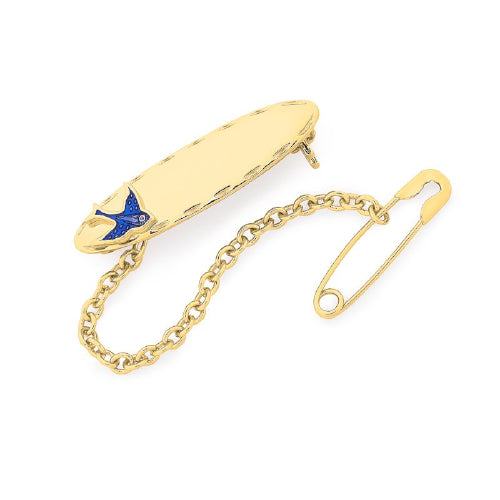 Thomas Bluebird Oval Brooch
