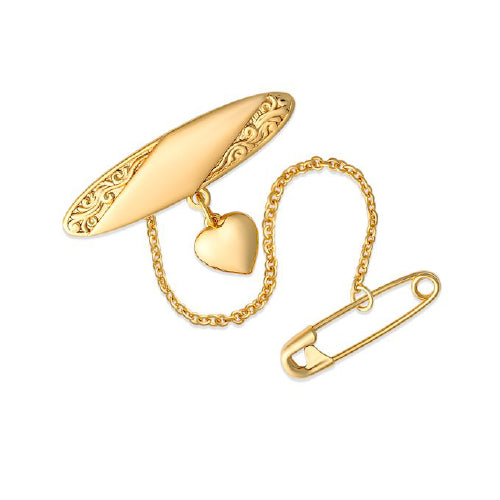 Tristan Heart Charm Brooch