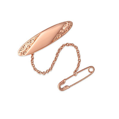 Rose gold plated baby brooch