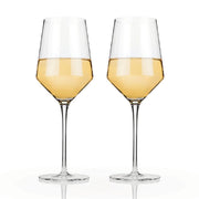 Angled Crystal Chardonnay glasses