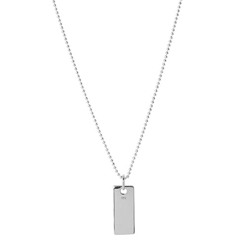 Sterling silver rectangle pendant