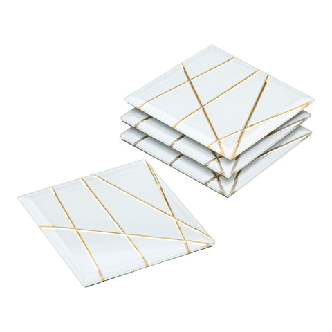 Geo glass coasters